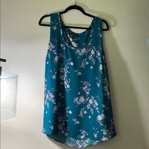 Torrid Sz 3 teal floral tank